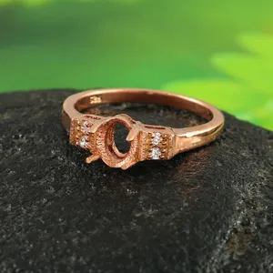 Elite <b>Frame</b> Semi Mount Oval Cut Ring Classic Base Designer Setting For Personal Gem Design Crafted For Perfect Shine And Choice - Product Image 4