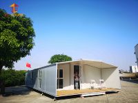 Maison conteneur pliable et extensible moderne en acier préfabriqué de 40 pieds, design 2022, pour usage en villa