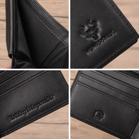 HUMERPAUL dompet penyimpan kartu pria, kclutch kulit asli Super tipis RFID minimalis grosir