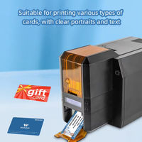 Impresora de Tarjetas de Identificación de PVC Original, Máquina de Impresión de Tarjetas de Plástico de Una o Dos Caras para Empleados, Estudiantes, Membresías, Tarjetas Inteligentes NFC CR80