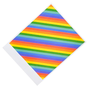 Bracelet en papier décoratif avec motif imprimé à rayures diagonales rouges - Product Image 4