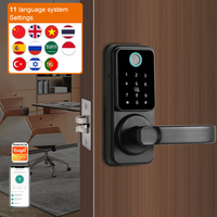 Cerraduras Inteligentes para Puerta Estilo Americano, Sin Llave, con WiFi, App Tuya, Contraseña, Huella Dactilar Biométrica, para Hogar Inteligente, con Llave (Venta al Por Mayor)