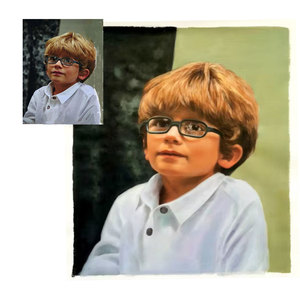 Portrait d'Impressionnisme Personnalisé Original 100% Peint à la Main sur Toile Peinture de Portrait Personnalisée de <span class=keywords><strong>Photo</strong></span> Toile Art Mural - Product Image 5