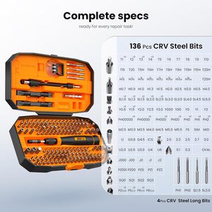 Juego de Destornilladores de Precisión 152 en <span class=keywords><strong>1</strong></span>, Regalos para Hombres, Kit de Herramientas Magnéticas con Puntas Torx - Product Image 3