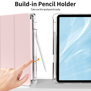 Ngủ Wake lật thông minh da Trường hợp với khe cắm bút cho iPad không khí <span class=keywords><strong>5</strong></span> 10.9 "2022/không khí 4 10.9" 2020 trong suốt <span class=keywords><strong>Cover</strong></span> quay lại - Product Image 4