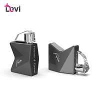 Flacons de parfum en verre au design unique Devi, 50 ml, vaporisateur de parfum de luxe pour homme, atomiseur carré, conteneur vide, carton noir