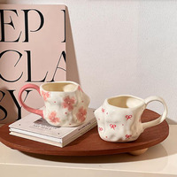 Mug en céramique pour le petit-déjeuner, lait, peint à la main, simple et créatif, exquis, couple, tasse à café