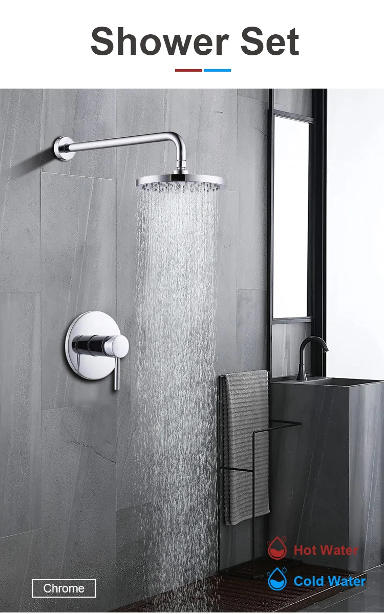 shower set in wall mounted Bathroom taps luxury brass kits rain rainfall showerset mixer faucet set shower cheap