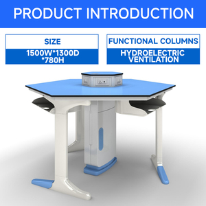 Bàn thí nghiệm khoa học vật lý hình lục giác hiện đại cho trường học & đại học, có ổ cắm - Product Image 5