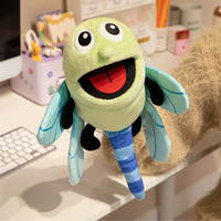 Jouet en peluche de marionnette à main d'abeille-série d'insectes pour la narration de la maternelle, aides pédagogiques et kit débutant de ventriloque (paquet de 6)