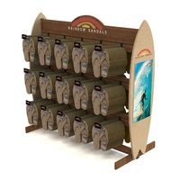 Présentoir de pantoufles en métal, boîte de rangement de chaussures de grande capacité, tongs, affichage de tour de chaussures