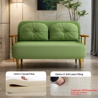 Canapé-lit convertible inclinable en cuir à faible MOQ, fauteuil deux places avec dossier réglable 6 positions et support caché de 45 cm