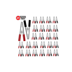 Pinzas de cocodrilo, 25 unidades, metálicas, aisladas, de alta resistencia, para uso eléctrico - Product Image 1