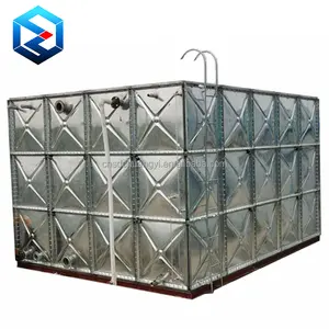 Réservoir d'eau de stockage boulonné en acier galvanisé à chaud carré de 10 mètres cubes à vendre
