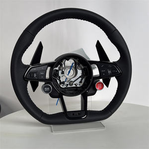 <span class=keywords><strong>Volante</strong></span> de Cuero con Embellecedor Negro, Volant Lenkrad, Actualización Personalizada para <span class=keywords><strong>Audi</strong></span> A3, <span class=keywords><strong>A4</strong></span>, A5, A6, A7, A8, C7, S8, R8, Rs3, RS6, B8, B9, S7, RS, <span class=keywords><strong>S</strong></span> <span class=keywords><strong>Line</strong></span> - Product Image 1