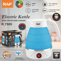 Bouilloire électrique RAF 500W pliable, bouilloire de voyage, capacité 1,0L, ébullition rapide, appareil de cuisine portable pour la maison et les voyages