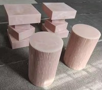 Meubles de salon Socle rectangulaire en marbre Tables basses d'appoint Table console en onyx rose