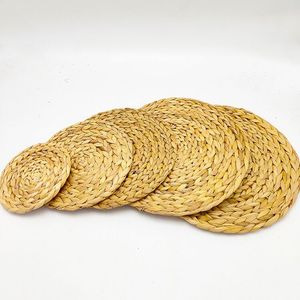 <strong>Large</strong> Handmade Round Woven <strong>Placemats</strong> for Dining Table Water Hyacinth Straw Braided <strong>Placemat</strong> Resistant Non-Slip Weave <strong>Placemats</strong> - Product Image 6