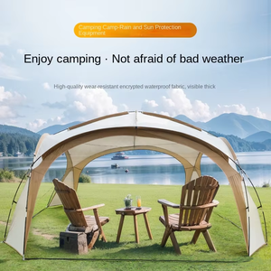 Camping Tente Auvent Étanche Abri Soleil Écran Résistant UV Maison Gazebos Grandes Tentes pour la Randonnée Familiale en Plein Air - Product Image 3