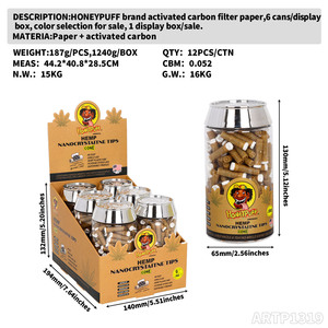 Honeypuff thương hiệu màu hồng trắng nâu phân hủy sinh học vật liệu thân thiện với môi trường than hoạt tính hút thuốc Lá lọc lời khuyên - Product Image 6