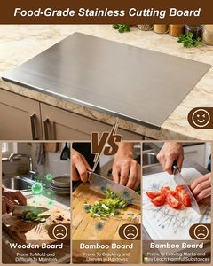 Planche à découper en acier inoxydable épaissie pour pétrir, fournitures de cuisine, taille personnalisable 1mm 1.5mm 2mm - Product Image 2