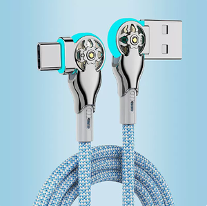 120W 6A 180 °   <span class=keywords><strong>Cable</strong></span> de Carga Súper Rápida Giratorio, <span class=keywords><strong>Cable</strong></span> de Datos Tipo <span class=keywords><strong>C</strong></span> para Teléfonos Móviles para Juegos - Product Image 2