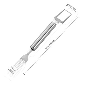 Coupe-pastèque double tête en acier inoxydable, outil de découpe en cubes pour la préparation du melon - Product Image 5