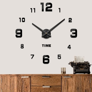 Large 3D Wall Watch Mirror Numbers Modern Frameless <strong>DIY</strong> Wall <strong>Clock</strong> for Home Office Decorations - Product Image 1