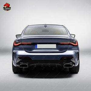 Difusor trasero negro brillante para <span class=keywords><strong>BMW</strong></span> 4 Series G22 G23 2020-2024 Material ABS <span class=keywords><strong>M440</strong></span> estilo parachoques trasero difusor con cola de escape - Product Image 3