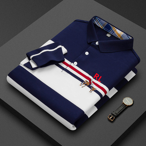 <span class=keywords><strong>Polo</strong></span> a Maniche Lunghe da <span class=keywords><strong>Uomo</strong></span> in Cotone 100% di Alta Qualità con Ricamo RL, Casual Business # RL - Product Image 1