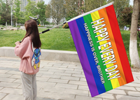 Drapeau arc-en-ciel en Polyester personnalisé chaud 3x5 FT drapeau transgenre Trans Pride drapeau LGBT pour la décoration 48h livraison rapide