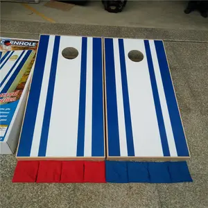 Hot Selling Pine Wood Customization American Flag Premium 2x4 Cornhole Boards Bean Bag Toss Game For Outdoor Sports