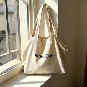 Cheap Price Reusable Grocery <b>Shopping</b> <b>Bag</b> <b>Large</b> Capacity Cotton Canvas Tote <b>Bag</b> With Long Handle - Product Image 5