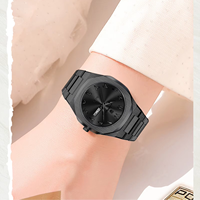 Montre à quartz pour femmes POEDAGAR 798, cadran unique avec chiffres arabes, revêtement haute dureté, bracelet en acier inoxydable miroir