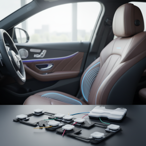 Masajeador de Asiento de Coche Inteligente con 12 Puntos de Presión, Bolsa de Aire Integrada, Soporte Lumbar Neumático de 4 Vías para Toyota Land Cruiser Universal - Product Image 2