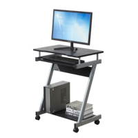 Factory Wholesale Simple Metal Computer Desks Ergonomic Mobile Multifunctional Workstation Storage Small Space Friendly Gaming