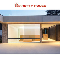 Ventana corredera de aluminio Hurricane Impact, ventanas deslizantes negras de vidrio templado doble de dos/tres pistas personalizadas