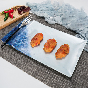 Rectangle Melamine Sushi <strong>Plates</strong> Wholesale <strong>Christmas</strong> <strong>Eve</strong> Plastic Party <strong>Plates</strong> - Product Image 4