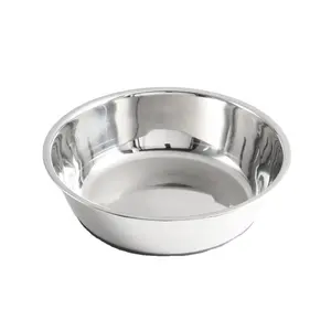 Mangkuk air hewan peliharaan Stainless Steel, mangkuk air hewan peliharaan anti tumpah portabel Eco, mangkuk anjing bulat kualitas tinggi dan murah