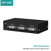 30M 165Mhz 1X2 Dvi Splitter Dukungan Tampilan Video Ganda 1920*1080P 1 Input 2 Output Distribusi Dvi