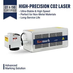 เครื่องมาร์กกิ้งด้วยเลเซอร์ CO2 สำหรับไม้ หนัง อะคริลิก ให้การเข้ารหัสความเร็วสูงบนวัสดุที่ไม่ใช่โลหะต่างๆ พร้อมมาตรฐาน CE ที่มีความเสถียรสูง - Product Image 1