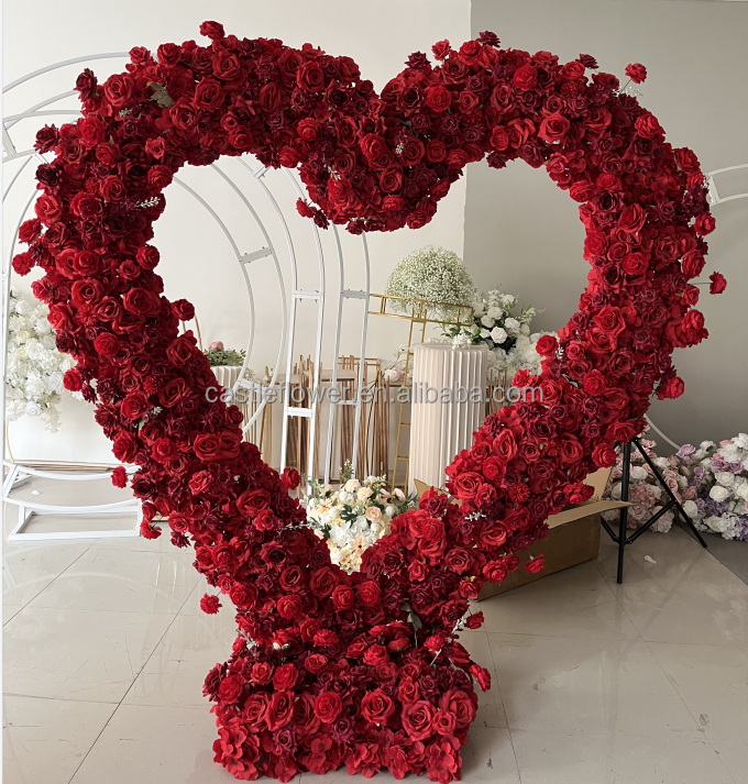 6ft heart floral arch