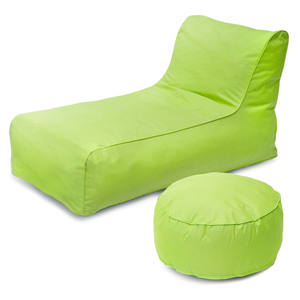 Chaise longue d'intérieur et d'extérieur, fauteuil pouf, <span class=keywords><strong>canapé</strong></span> en <span class=keywords><strong>mousse</strong></span> à mémoire de forme avec tissu Oxford résistant à la saleté et poche latérale - Product Image 2