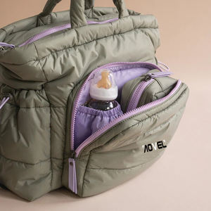 Sac à couches matelassé personnalisé de style Sac fourre-tout hydrofuge à langer pour bébé Sac à couches <span class=keywords><strong>en</strong></span> nylon pour voyage quotidien <span class=keywords><strong>Week</strong></span>-<span class=keywords><strong>end</strong></span> <span class=keywords><strong>en</strong></span> déplacement - Product Image 2