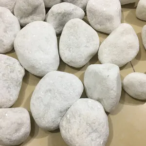 天然岩石翻滚圆卵石白色景观卵石