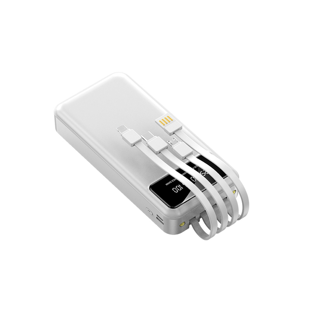 New Trending Product Powerbank 10000mAh 20000 MAh With Built-in Cable Battery Bank with Holder
