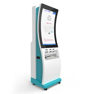 Elegant design 32'' curved touch screen R1800 cooling vent receipt export self service payment kiosk