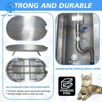 PAT PET Fournitures pour animaux de compagnie Baignoire de toilettage pour chiens Baignoire spa pour animaux de compagnie Baignoire pour chiens en acier inoxydable
