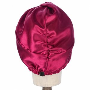 Bonnet double couche en pure soie pour femme, turban de nuit, bandeau pour cheveux, cadeau promotionnel - Product Image 4