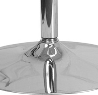 NOVA Home Table haute de bar Table ronde en verre avec base chromée